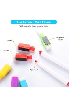 OASIS-TH 8 pcs Colour magnetic white board marker pen screen writer pen dry Wipe Markers for Kids weekly planner dry erase marker pen  - Image 5