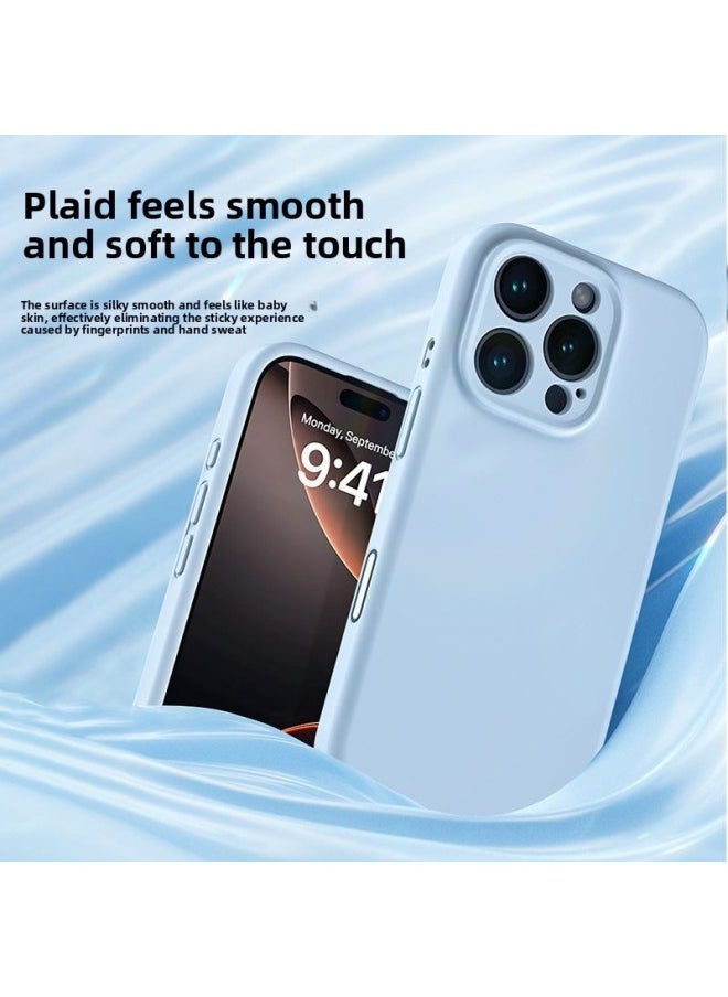 Suitable For IPhone16Pro Liquid Silicone Magnetic Suction Mobile Phone Case Smart Sensor Camera Button Mobile Phone Protective Case-Color:Antique White-Applicable Models:iPhone16 Pro Max  - Image 2