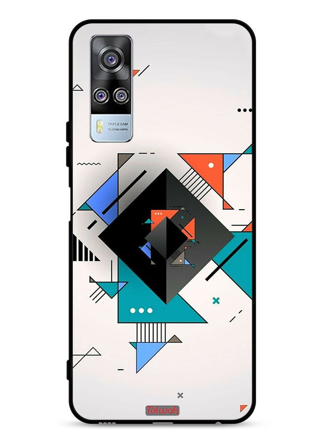 Tolwak vivo Y53s 4G Protective Case Cover Square And Triangle Shapes Abstract Pattern - Image 1