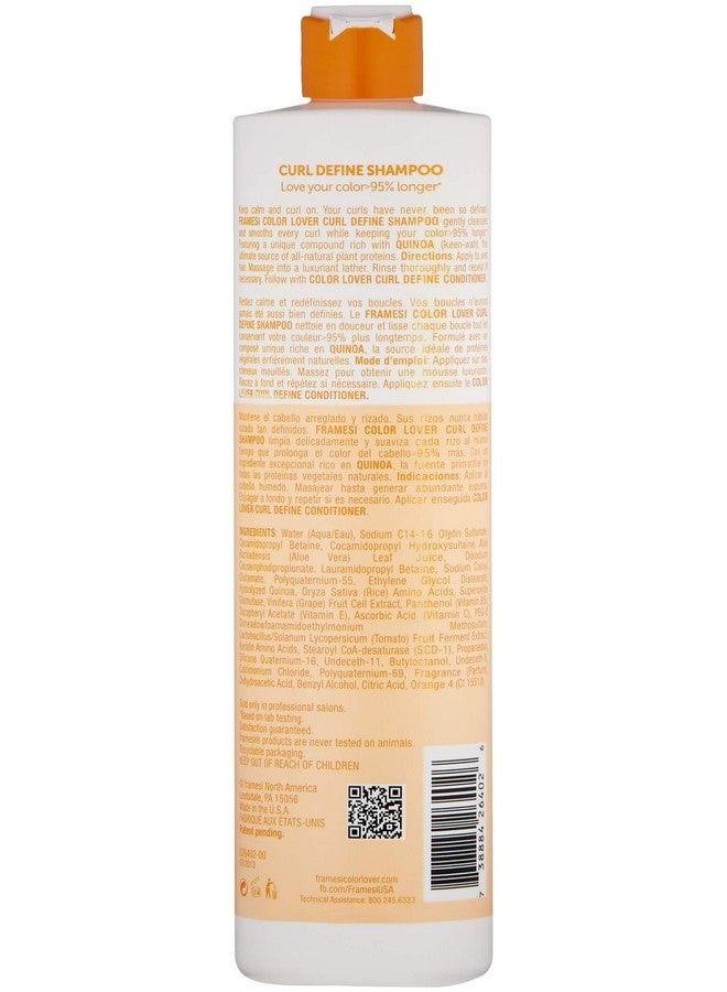 فراميسي شامبو Color Lover Curl Define، 16.9 أونصة سائلة، شامبو للشعر المجعد بالكينوا والصبار، للشعر المصبوغ - Image 2
