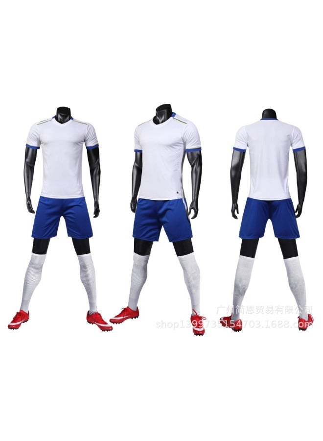 White Short Sleeve Football Jersey - Image 1