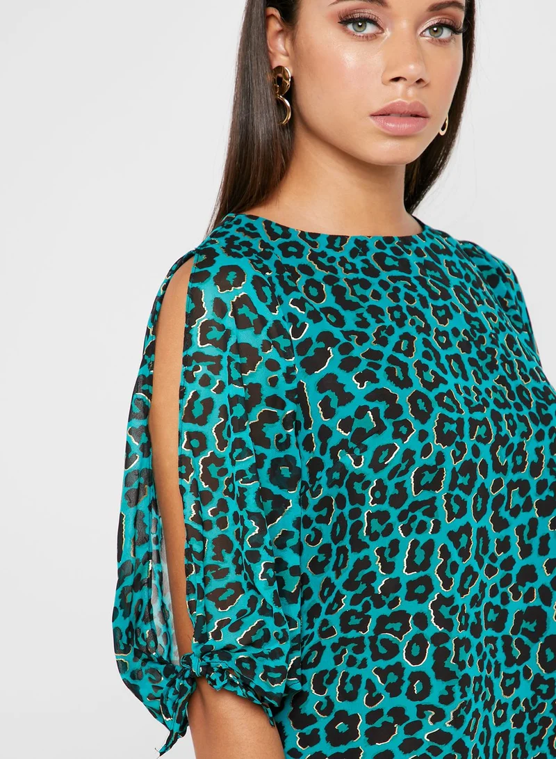 DOROTHY PERKINS Leopard Glitter Top