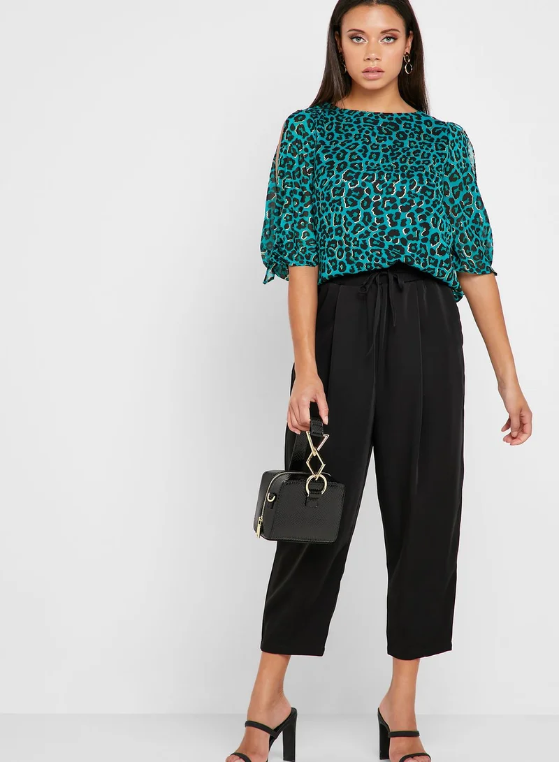 DOROTHY PERKINS Leopard Glitter Top