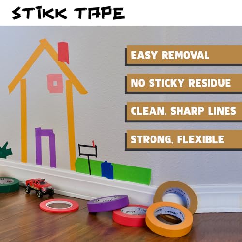 STIKK Painters Tape - 1pk Brown Painter Tape - 2 inch x 60 Yards - Paint Tape for Painting, Edges, Trim, Ceilings - Masking Tape for DIY Paint Projects - Residue-Free Painting Tape - Image 4
