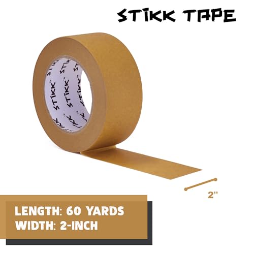 STIKK Painters Tape - 1pk Brown Painter Tape - 2 inch x 60 Yards - Paint Tape for Painting, Edges, Trim, Ceilings - Masking Tape for DIY Paint Projects - Residue-Free Painting Tape - Image 2