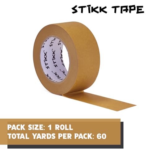 STIKK Painters Tape - 1pk Brown Painter Tape - 2 inch x 60 Yards - Paint Tape for Painting, Edges, Trim, Ceilings - Masking Tape for DIY Paint Projects - Residue-Free Painting Tape - Image 3