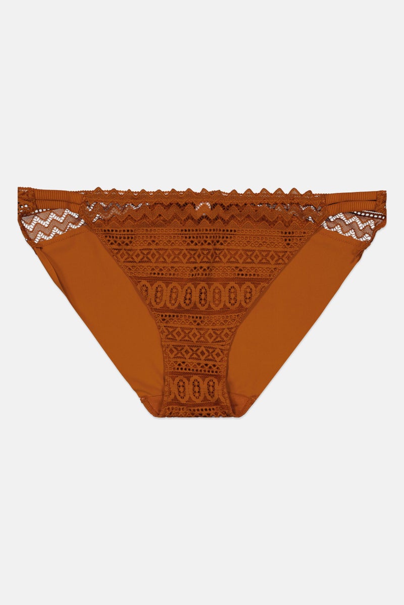 Etam Women Lace Pull On Slip Panty, White  - Image 1