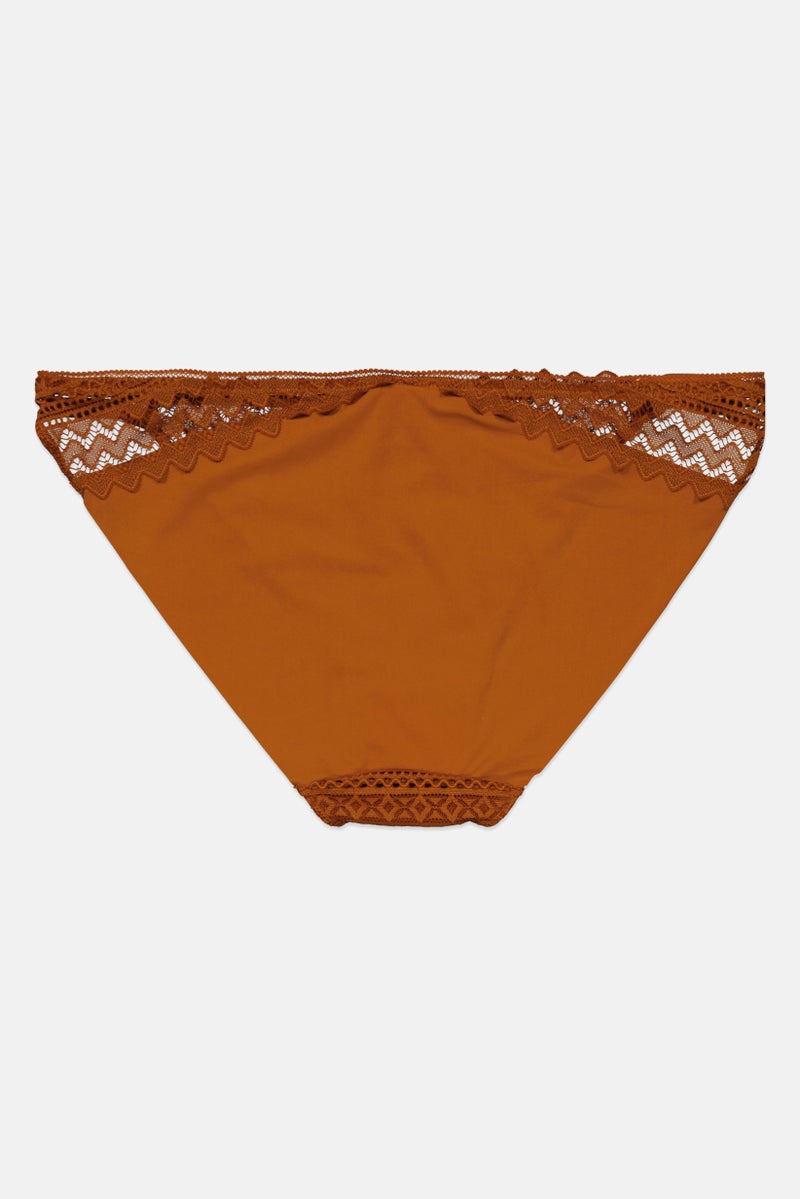 Etam Women Lace Pull On Slip Panty, White  - Image 2