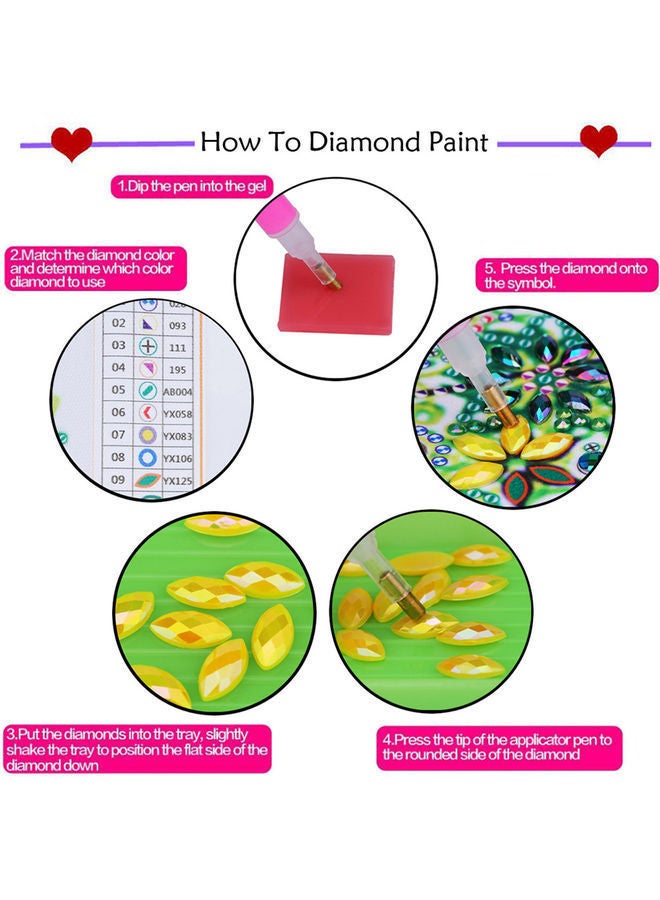 نيبمينينت مجموعة تطريز اللوحات الفنية بالألماس بنمط خماسي الأبعاد متعدد الألوان 21.00 x 1.00 6.00سم - Image 4