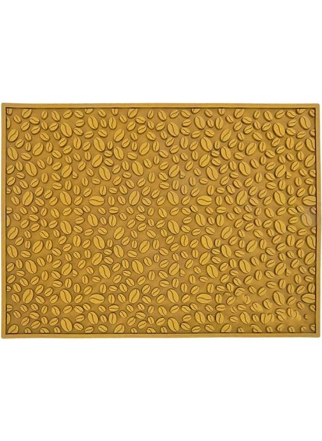 RANK - Dish Drying Silicone, Coffee Rubber For the barista and coffee corner Service Spill Mat Yellow 40x70cm - Image 1