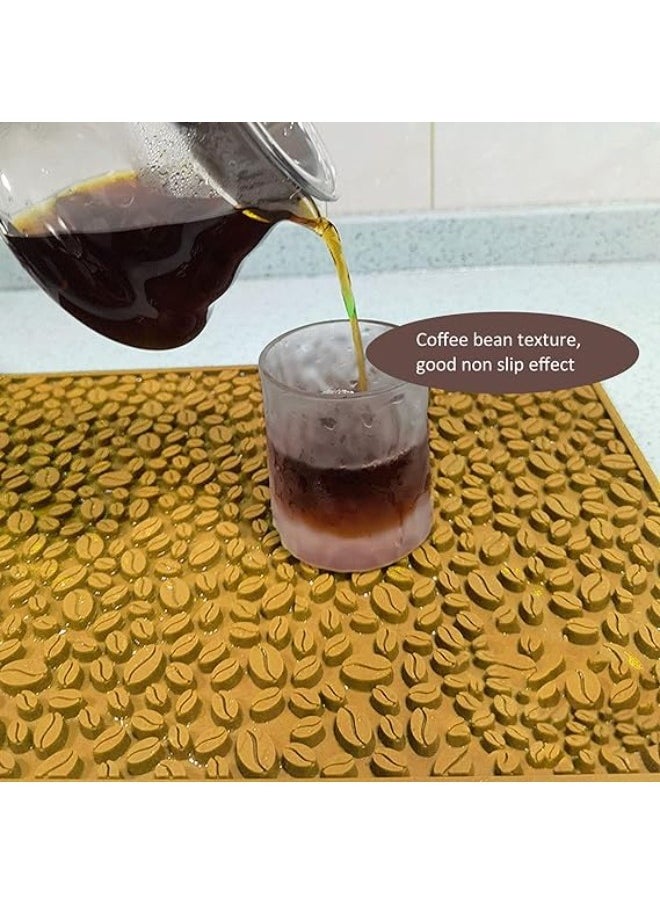 RANK - Dish Drying Silicone, Coffee Rubber For the barista and coffee corner Service Spill Mat Yellow 40x70cm - Image 1