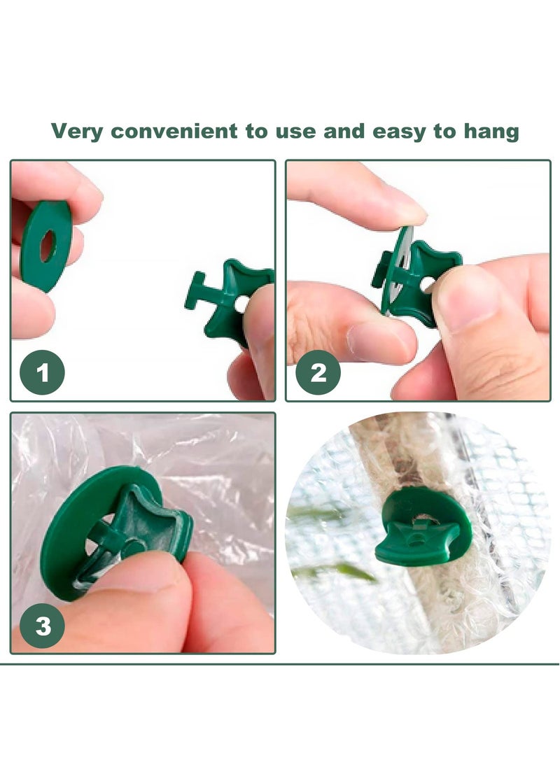 SYOSI - SYOSI 200 PCS Greenhouse Twist Clips, Plastic Greenhouse Fixing Clips, Shading Fixing Twist Clips, Greenhouse Gadgets Hanging Tool Greenhouse Accessories for Aluminium Greenhouse Extender Clips - Image 1