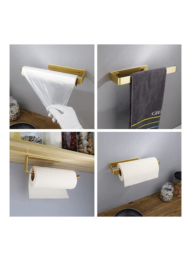 NIBEMINENT 2-Piece Paper Towel Holder Gold 31.5x8.5x3cm - Image 3