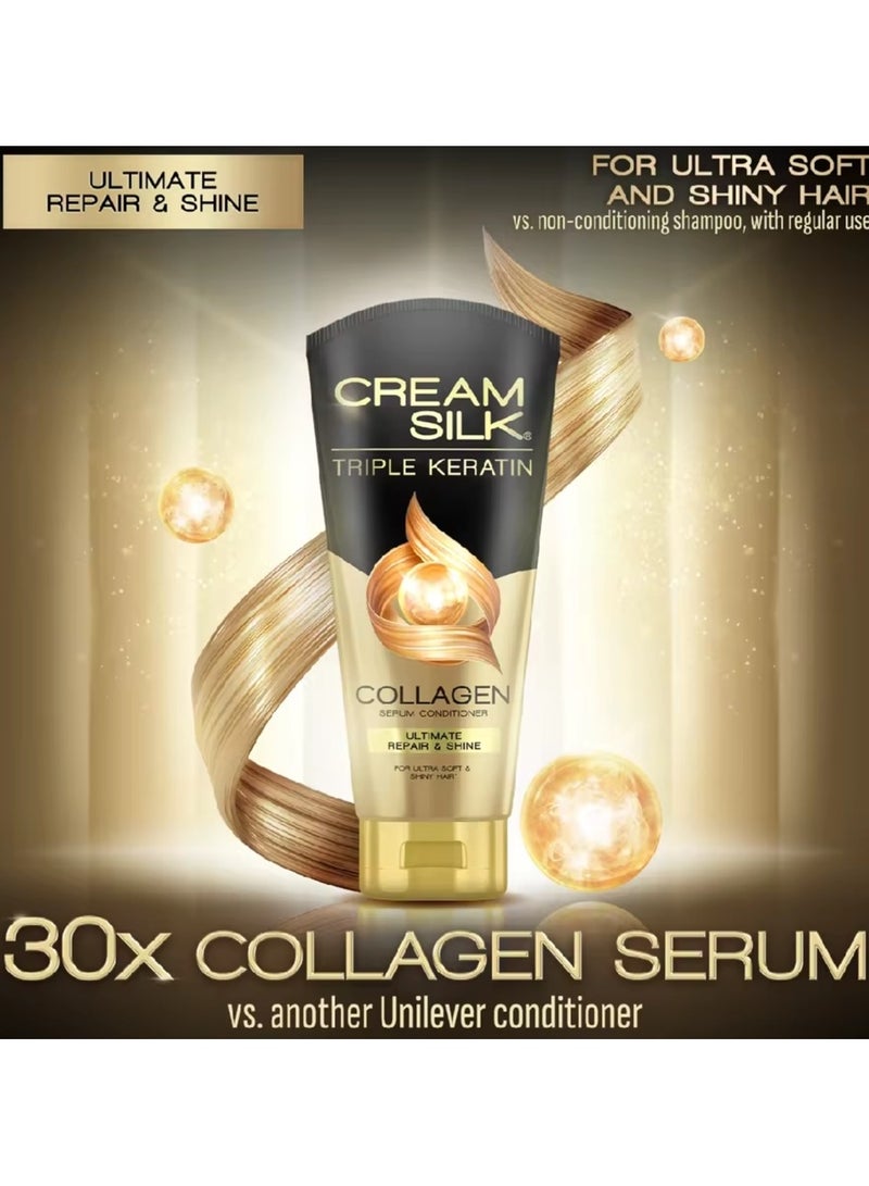 كريم سيلك [مجموعة من 2] بلسم سيروم الكيراتين الثلاثي من كريم سيلك لإصلاح ولمعان فائق 170 مل - Image 3