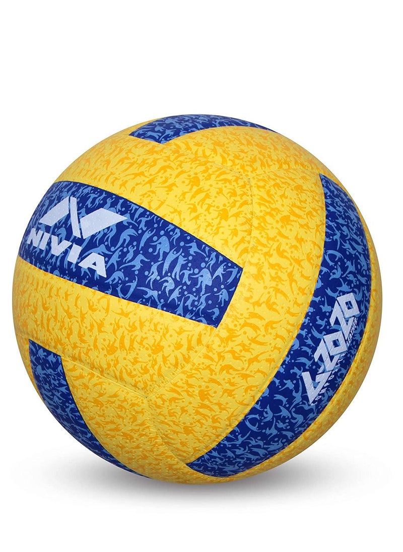 Nivia - G-2020 Volleyball | Size : 4 | Lightweight | 18 panels | For internal & external matches |  Polyurethane | Machine Stiched | Butyl bladder | High air retention | Unisex - Image 1