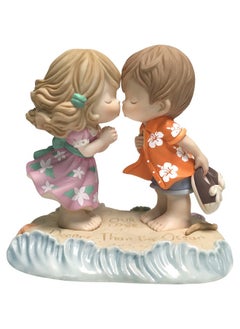 Precious Moments Precious Moments Couple on The Beach Figurine | Love is Deeper Than The Ocean Bisque Porcelain Figurine | Wedding Gift | Anniversary, Valentine's Day Gift | Hand-Painted  - Image 1