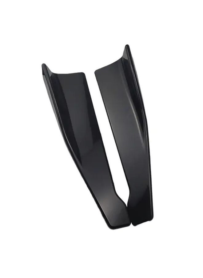 2pcs Black Automotive Front Rear Spoilers Corner Protectors Diffusers - Image 5