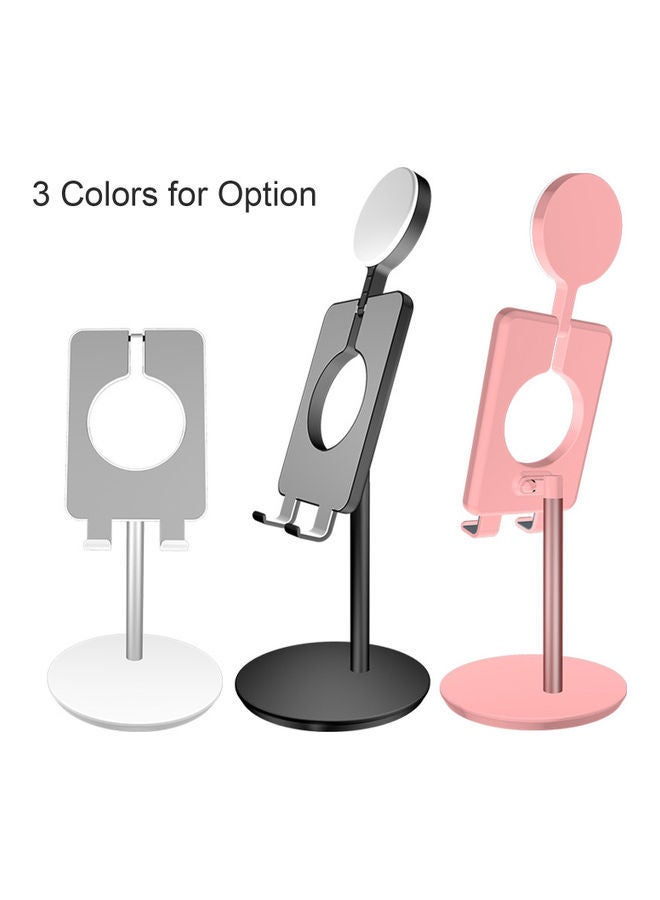 NIBEMINENT Desktop Smartphone Stand With LED Beauty Light Black - Image 3