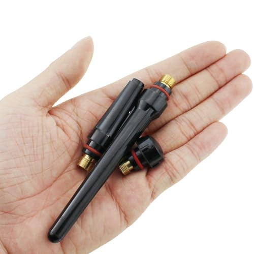 TAODAN 9PCS 57Y02/57Y03/57Y04 Black Tig Weld Back Caps Set Replacement Parts for Argon Arc Welding Torch Accessories TIG Torch Tail Cap Welding Part for WP-17/18/26 Torch - Image 5