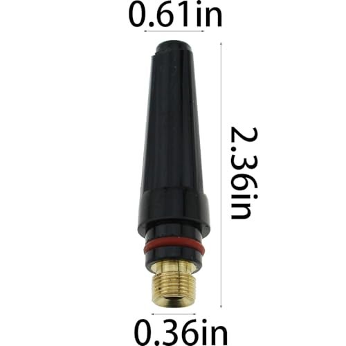 TAODAN 9PCS 57Y02/57Y03/57Y04 Black Tig Weld Back Caps Set Replacement Parts for Argon Arc Welding Torch Accessories TIG Torch Tail Cap Welding Part for WP-17/18/26 Torch - Image 3