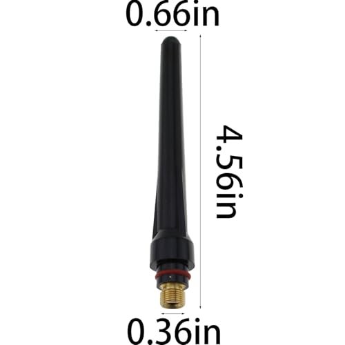TAODAN 9PCS 57Y02/57Y03/57Y04 Black Tig Weld Back Caps Set Replacement Parts for Argon Arc Welding Torch Accessories TIG Torch Tail Cap Welding Part for WP-17/18/26 Torch - Image 4