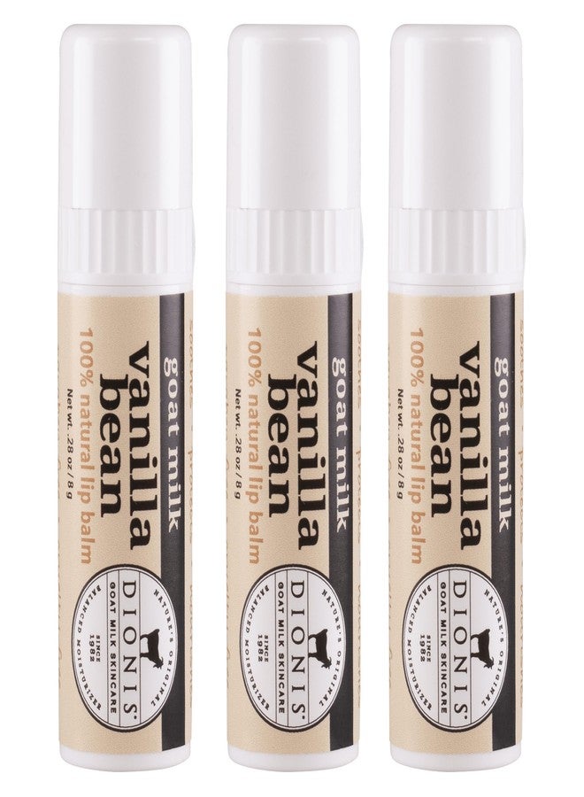 Dionis Goat Milk Jumbo Lip Balm - Moisturizing for Dry, Chapped, Lips, Conditioning with Beeswax, Shea Butter, Coconut Oil - Vanilla Bean 0.28oz (Pack of 3 - Image 1
