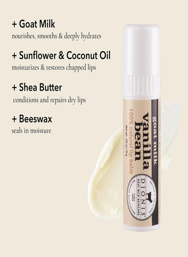Dionis Goat Milk Jumbo Lip Balm - Moisturizing for Dry, Chapped, Lips, Conditioning with Beeswax, Shea Butter, Coconut Oil - Vanilla Bean 0.28oz (Pack of 3 - Image 2