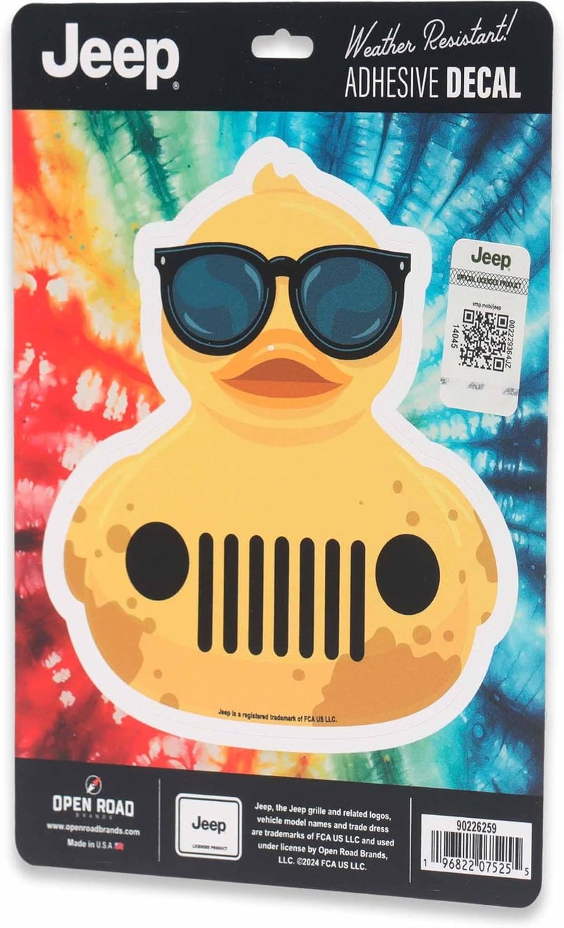 Open Road Brands Jeep Grille Rubber Duck Adhesive Vinyl Decal - Jeep Duck Sticker for Auto, Car, SUV or Laptop - Image 2