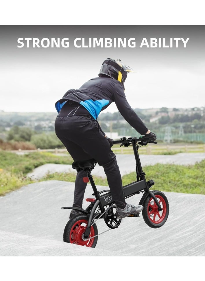 Wind Horse - Premium Quality Adult Folding Electric Bike with 350W Brushless Motor, 36V 8AH Battery, Carbon Alloy Frame, 14-Inch Tires, Dual Disk Brake, 35KM Range in Single Charge, Adjustable Seat Electric Scooter - Image 1