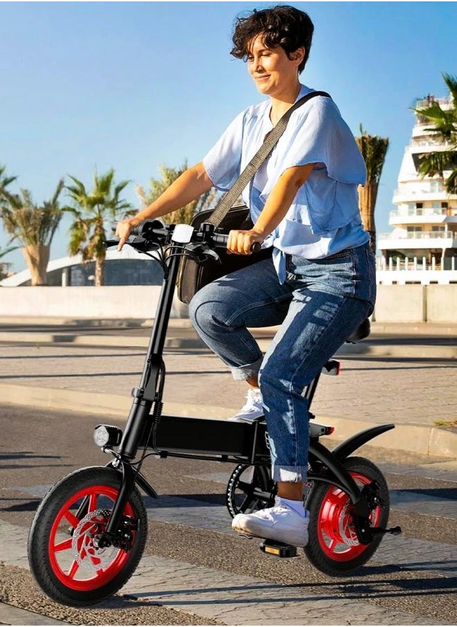Wind Horse - Premium Quality Adult Folding Electric Bike with 350W Brushless Motor, 36V 8AH Battery, Carbon Alloy Frame, 14-Inch Tires, Dual Disk Brake, 35KM Range in Single Charge, Adjustable Seat Electric Scooter - Image 1