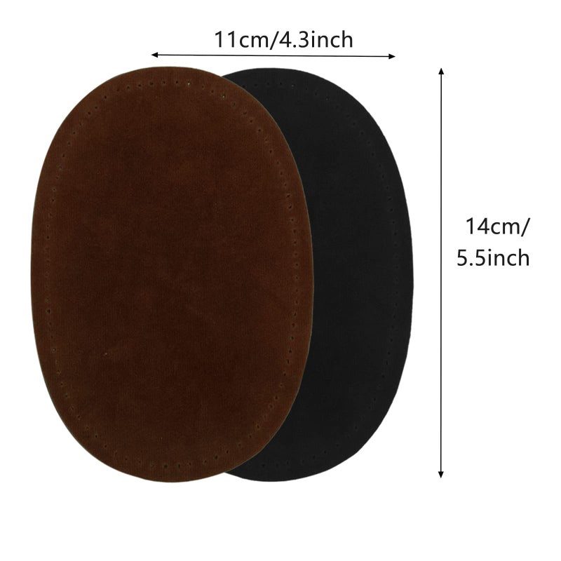 MOONSJONES Elbow Patches for Sweaters, 2-Pcs Sew-On Fabric Jacket Patches Suede Fabric Knee Patch Repair Crafts for Shirts Jackets Trousers - Image 2