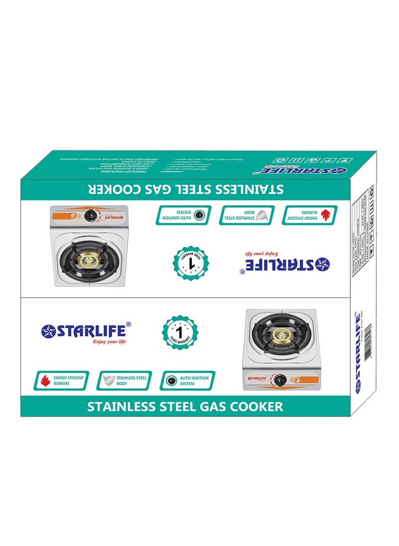STARLIFE Single Gas Stove Stainless Steel Body Gas Stove SL 2221  - Image 2
