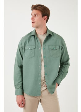 Buratti Cotton Regular Fit Double Pocket Shirt Men's SHIRT CF24W116927  - Image 3