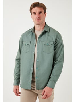 Buratti Cotton Regular Fit Double Pocket Shirt Men's SHIRT CF24W116927  - Image 4