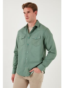 Buratti Cotton Regular Fit Double Pocket Shirt Men's SHIRT CF24W116927  - Image 5