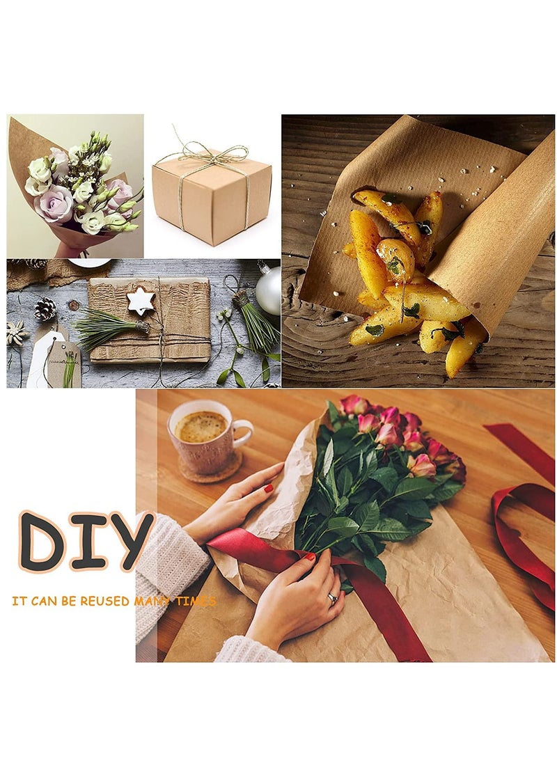 Rubik Art Kraft Paper Roll 30cm x 100f (30meter) Packing Roll Recyclable Paper For Gift Wrapping Decoration Flower Parcel Packaging Shipping (Brown)  - Image 3