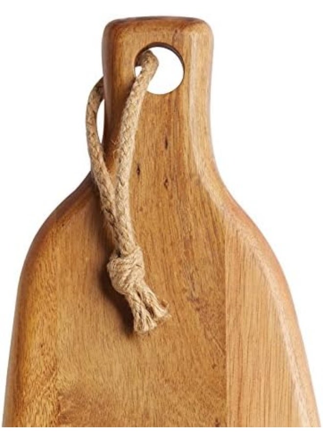 KitchenCraft Masterclass Acacia Wood Paddle Board, Organic Rectangular, Tagged Brown 60X18X1.5Cm L Mcww19 - Image 5