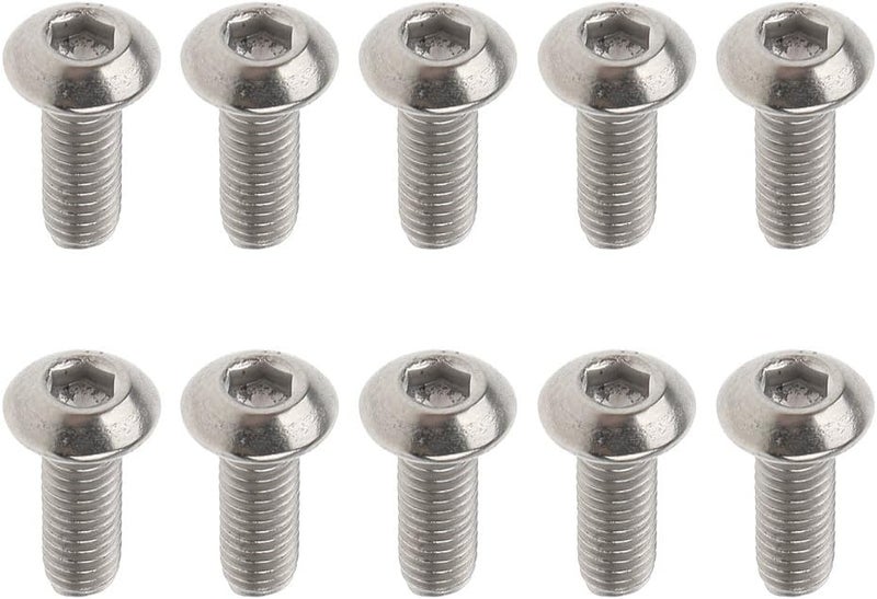 klarako 10pcs/lot M3 Titanium Hex Allen Socket Button Head Screws M3 x 6mm/8mm/10mm/12mm/15mm  Silver, M3 x 15mm - Image 2