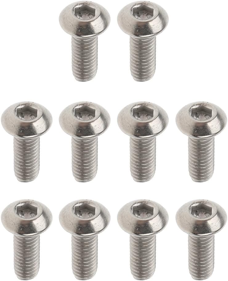 klarako 10pcs/lot M3 Titanium Hex Allen Socket Button Head Screws M3 x 6mm/8mm/10mm/12mm/15mm  Silver, M3 x 15mm - Image 5