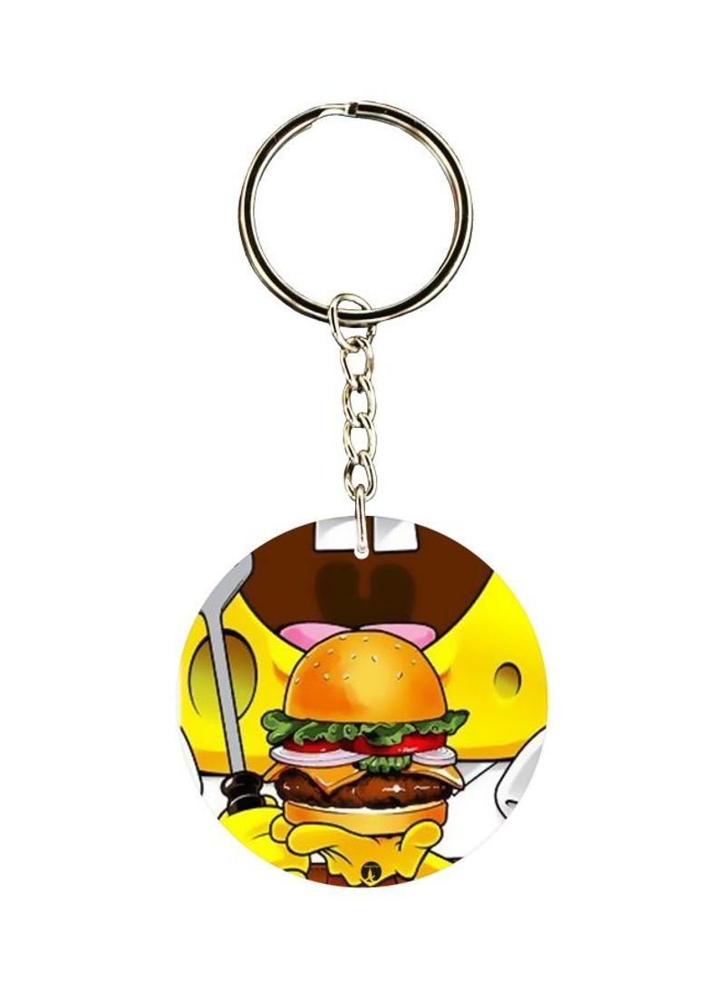 RKN Burger Printed Keychain