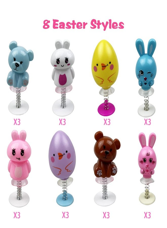 QINGQIU 24 PCS Easter Jumping Popper Toys for Kids Boys Girls Toddlers Easter Basket Stuffers Egg Fillers Gifts Party Favors - Image 5