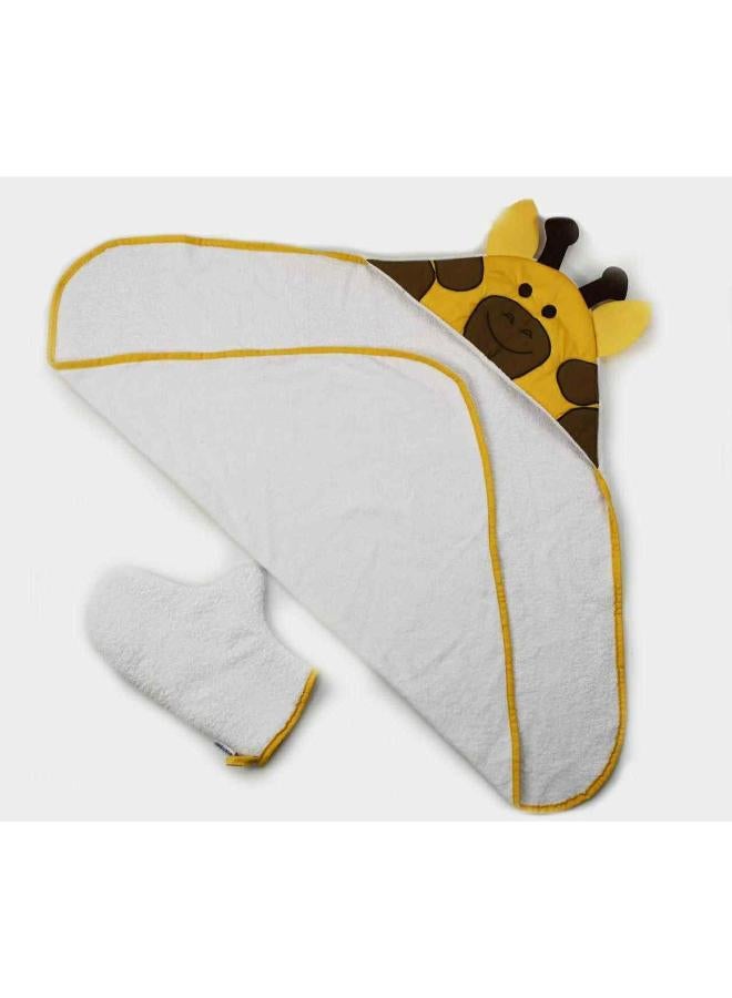 Hooded Baby Bath Towel – Yellow Cute Animal Design