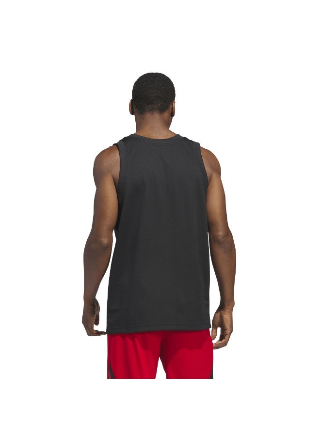 adidas Originals Legends Tank Black Basketball Tops 2Xs  - Image 5