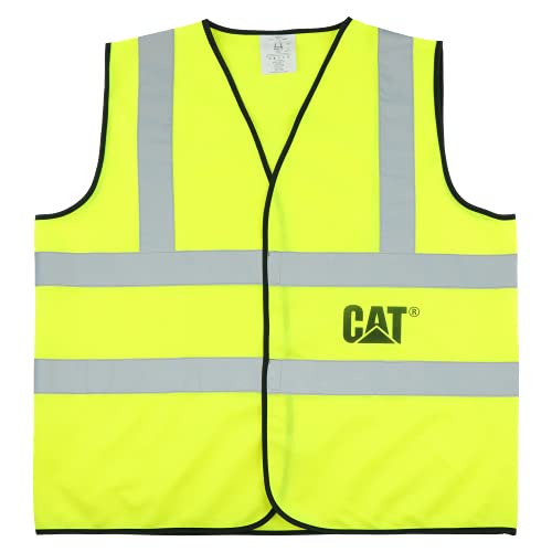 CAT CAT0195012X Highly Visible Safety Vest Fluorescent XXLarge Breathable Lightweight Traffic Vest with Reflective Tape - Image 3
