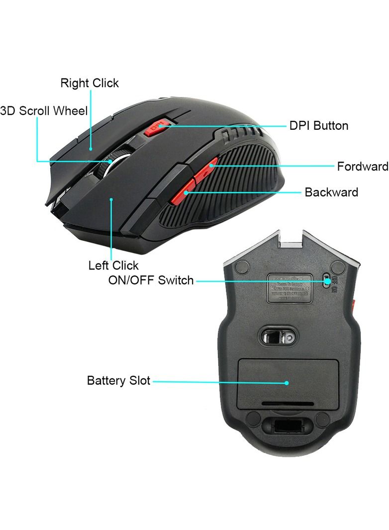 AROAQ Wireless Mouse Gaming MOUSE  Gaming Mouse For Laptop Computer - Image 2