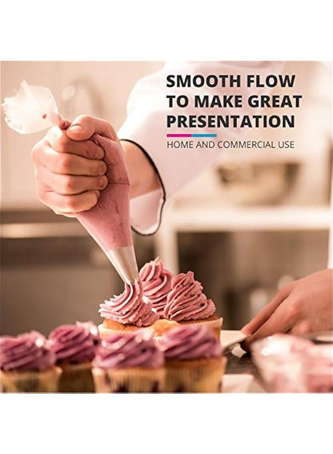 Riccle Disposable Piping Bags 12 Inch - 100 Anti Burst Pastry Bags - Icing Piping Bags for Frosting - Ideal for Cakes and Cookies Decoration - Image 2