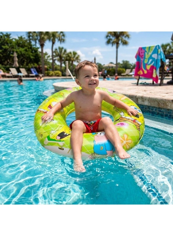 Inflatable Swimming Ring with Spongebob Squarepants & Patrick Star Design, 60 cm - Image 2