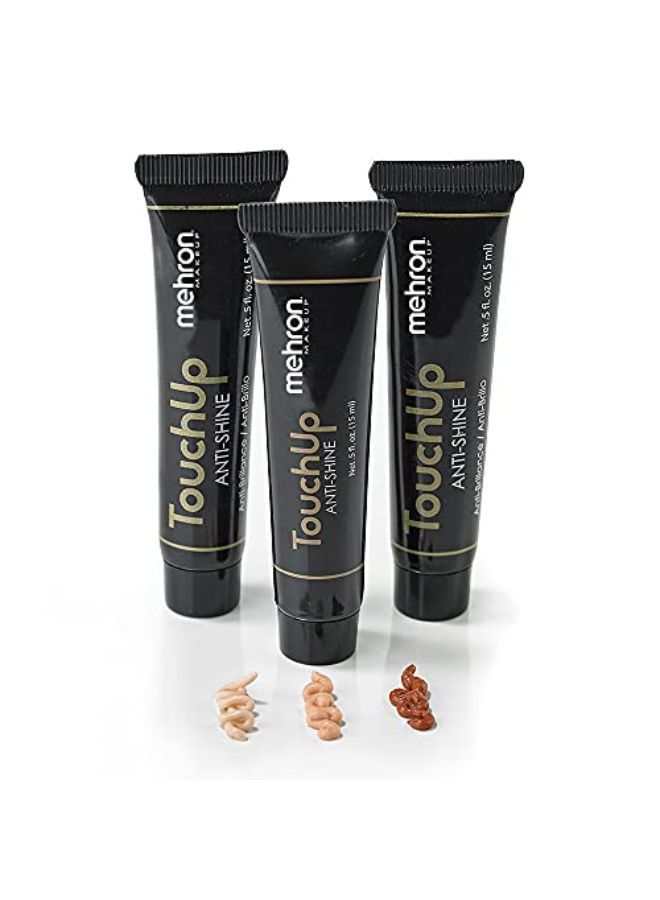 mehron Makeup TouchUp Matte AntiShine Finishing Gel (Dark Tint) Pack of 3 - Image 1