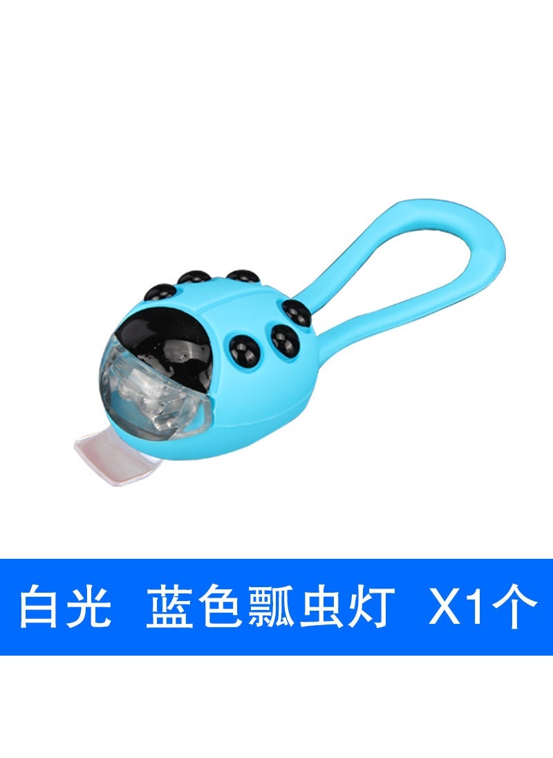 Loquat Spot wholesale ladybug light bicycle light tail light balance car headlight riding car light children scooter warning light Blue White Light
