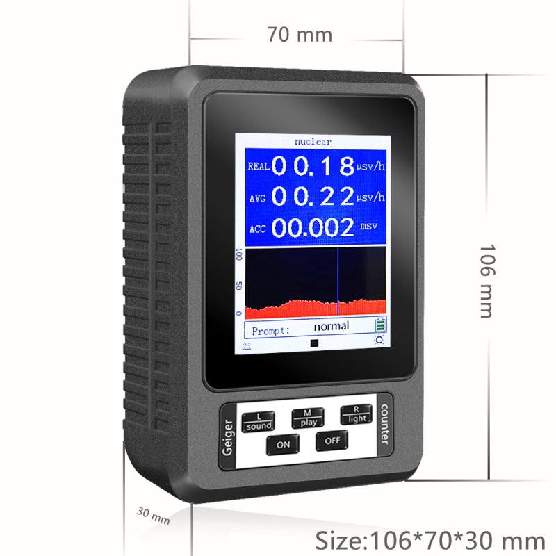 XR1 Portable Handheld Geiger Counter 2.8inch TFT Color Display Multifunctional Nuclear Radiation and Electromagnetic γ β X Rays Detector - Image 4